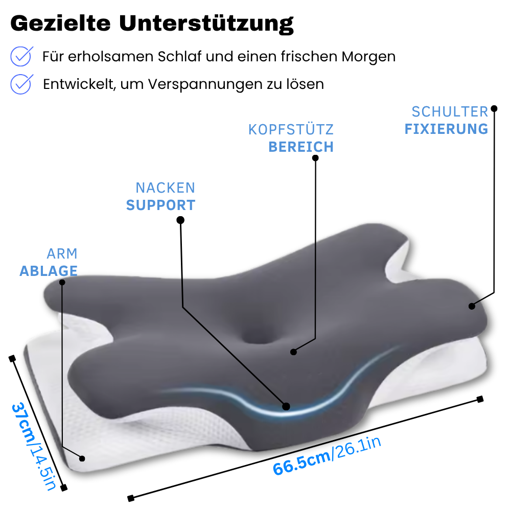 Holivas™ MaxRelax - Das ergonomische Kopfkissen (XL)