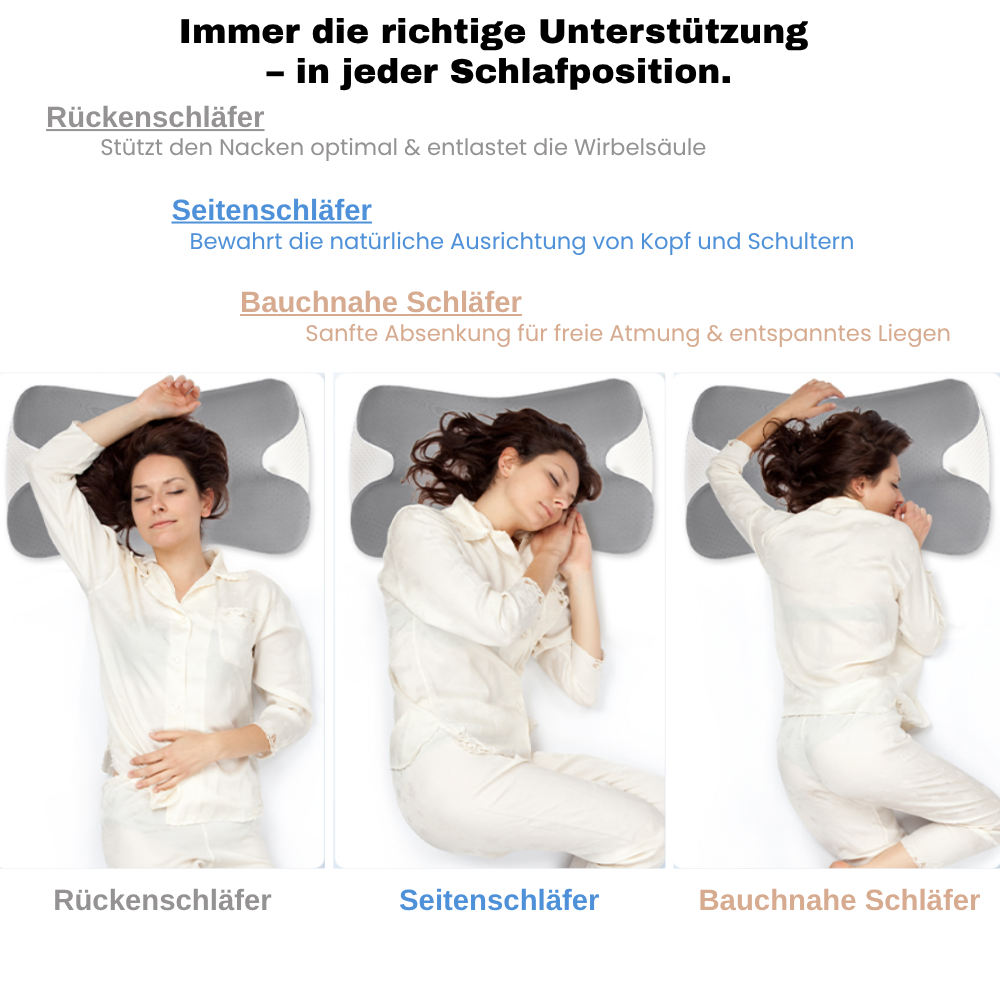 Holivas™ MaxRelax - Das ergonomische Kopfkissen (XL)