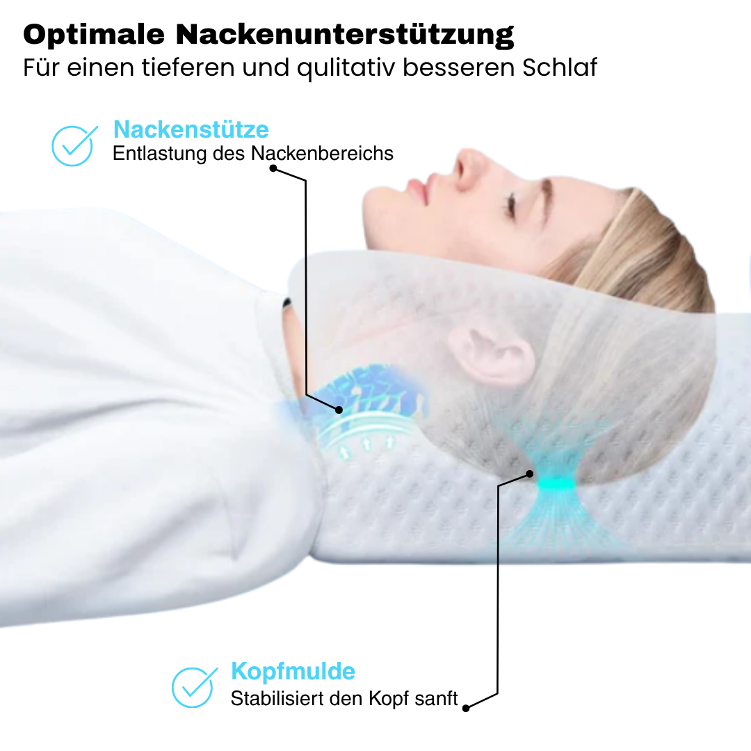 Holivas™ MaxRelax - Das ergonomische Kopfkissen (XL)